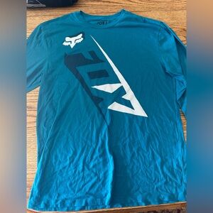 Teal fox long sleeve
